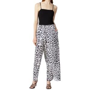 Baja East Leopard Skirt Overlay Pants Cocktail Party   Resortwear Beach